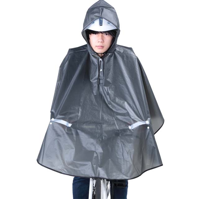 膝を雨から守る PEVAレインポンチョ 一般車＆クロスバイク用