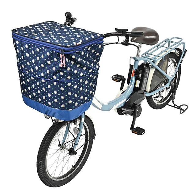 【新柄】2段式 前カゴカバー モダンアートシリーズ