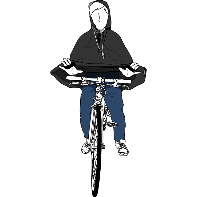 【新色】膝を雨から守るレインポンチョ